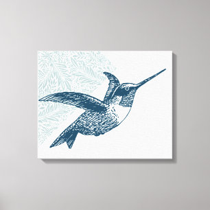 Vintage Hummingbird Canvastryck