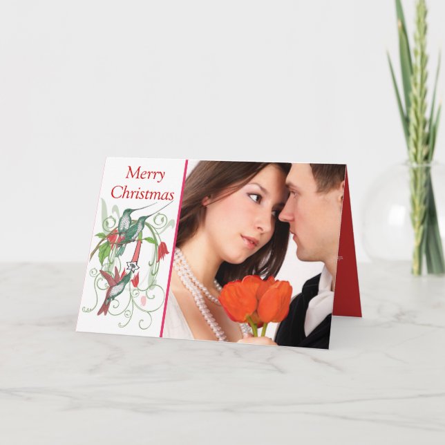 Vintage Hummingbird-Helgdag - foto Helgkort (Framsida)