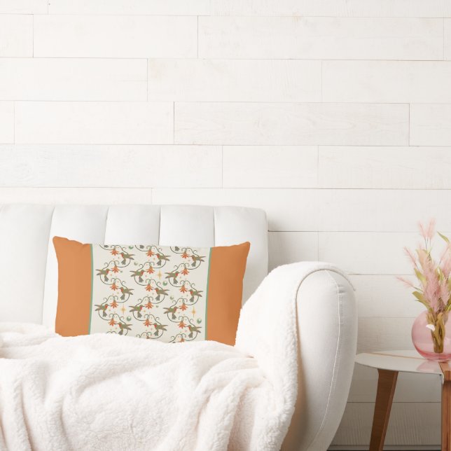 Vintage Hummingbird Lumbar Pillow Lumbarkudde (Soffa)