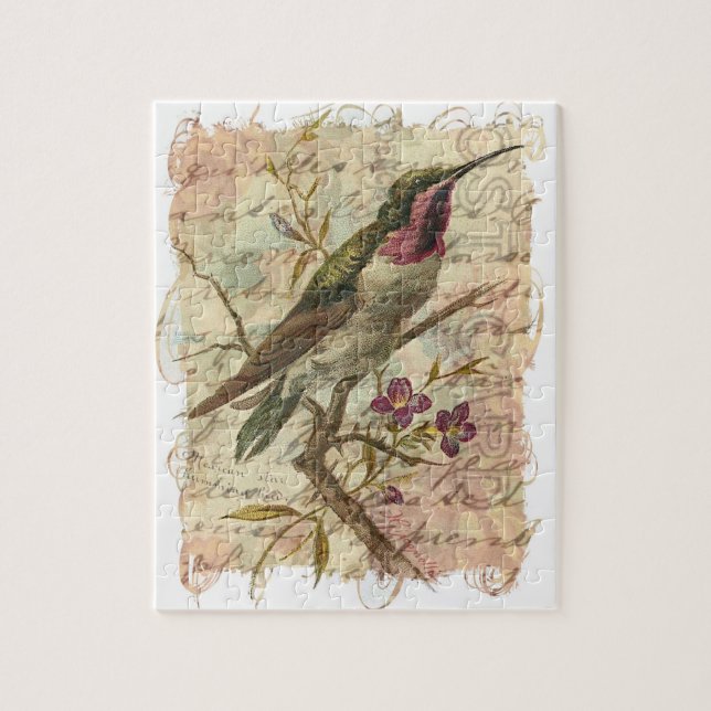 Vintage Hummingbird Pussel (Vertikal)