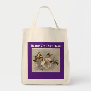 Vintage Hummingbird Tote Bag Tygkasse