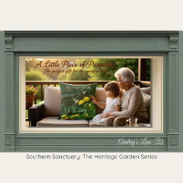 Vintage Hummingbird & Wildflower Botanical Kudde