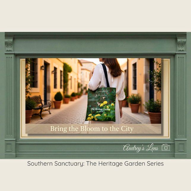 Vintage Hummingbird & Wildflower Market Tote Tygkasse (Skapare uppladdad)