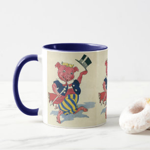 Vintage Humor, Cute Lycklig Dancing Gris Dances Mugg