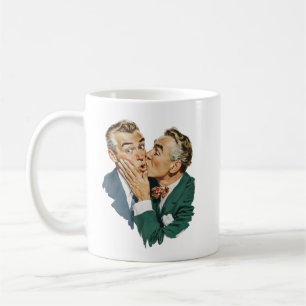 Vintage Humor Överraskande Kysscen Kaffemugg