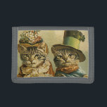 Vintage Humor, Viktorian Bride Groom Cats in Hats<br><div class="desc">Vintage illustrerar en lustig humor-bild med Victorian tabby katt som bär hattar. Ett bröllop för sällskapsdjur kärlek och romantik med kattbrud och kattgroom. Bröden bär en elegant blommigt-blomma och brudkatten bär ett finare-formellt top hat.</div>