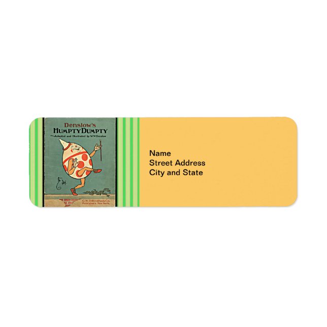 Vintage Humpty Dumpty Returadress Etikett (Framsidan)