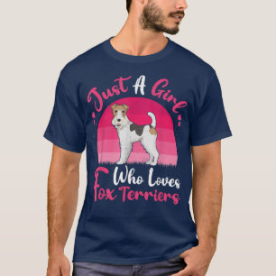 Vintage Hund älskare bara en flicka som Kärlek för T Shirt