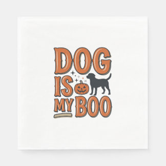 Vintage Hund Är Min Boo Halloween Tröja Design_1 Pappersservett