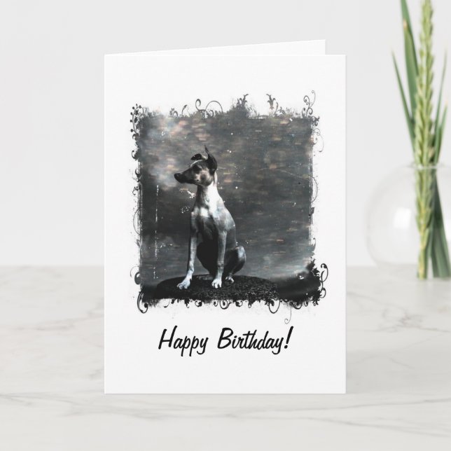 Vintage Hund Birthday Kort (Framsida)