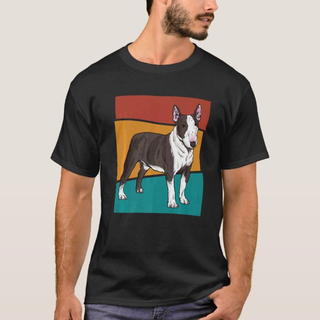 Vintage Hund Bull Terrier T Shirt (Framsida)