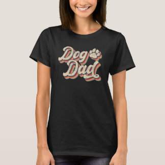 Vintage Hund Coola Pappa Fars dag Retro T Shirt