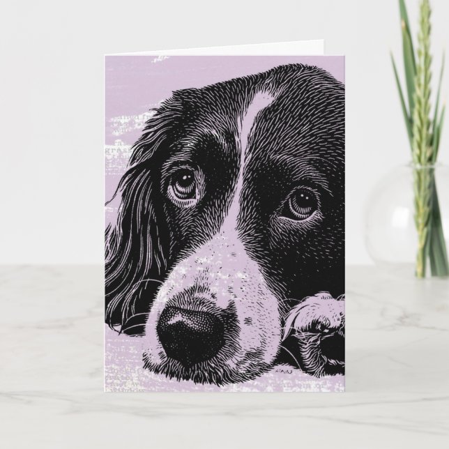 Vintage Hund, födelsedag Kort (Framsida)