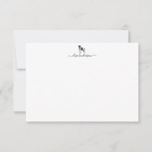 Vintage Hund Fox Terrier Note Card för anpassnings Anteckningskort