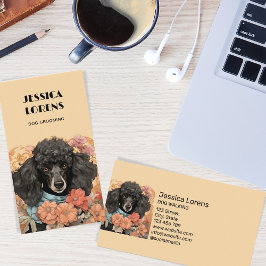 Vintage Hund Groomer, Pet Groomer, Grooming, Pudel Visitkort