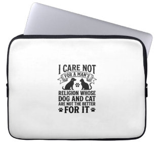 Vintage Hund Katt Religion Citat Husdjur Älskare D Laptop Fodral