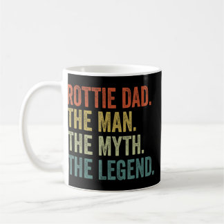 Vintage Hund Pappa Man Myth Legend Rottweiler Rott Kaffemugg