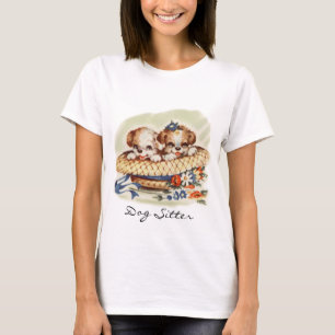 Vintage Hund-plats T-Shirt