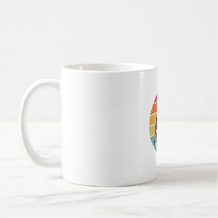 Vintage Hund Solnedgång Silhuett Vektor Design_1 Kaffemugg