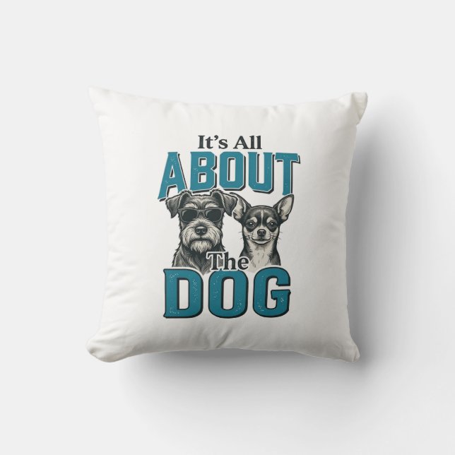Vintage Hundälskare Citat Vektor Design_1 Kudde (Framsida)