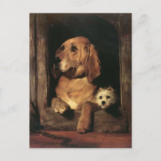 Vintage Hundar Best Friends Vykort