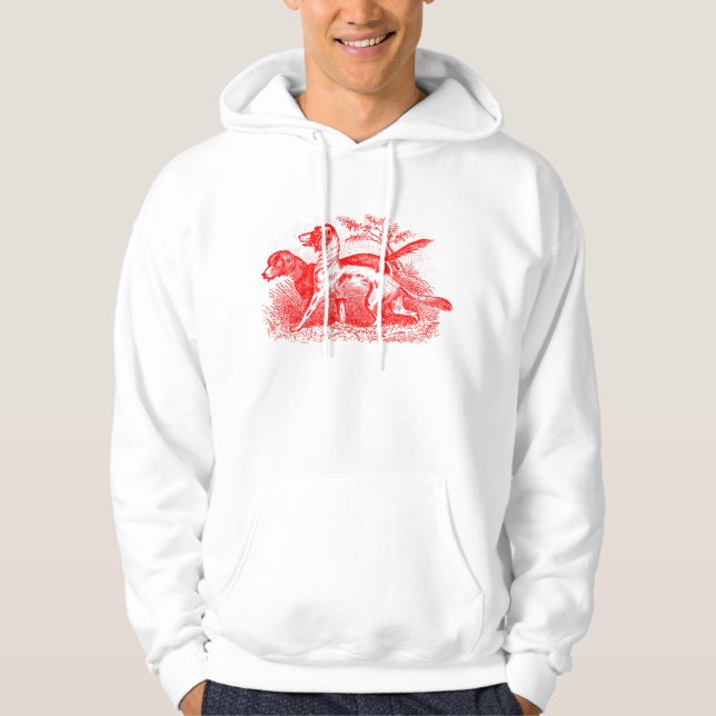 Vintage Hundar Sweatshirt Med Luva (Framsida)