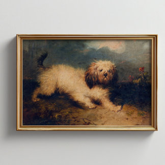 Vintage Hundtryck Cavapoo Omedelbar Nedladdning  Poster