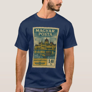 Vintage Hungary Postage Stamp Shirt T