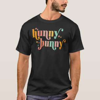 Vintage Hunny Bunny Colorful Påsk 2022 Clothing T Shirt