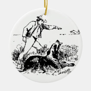 Vintage Hunter, Hare och Hund Jul Ornament