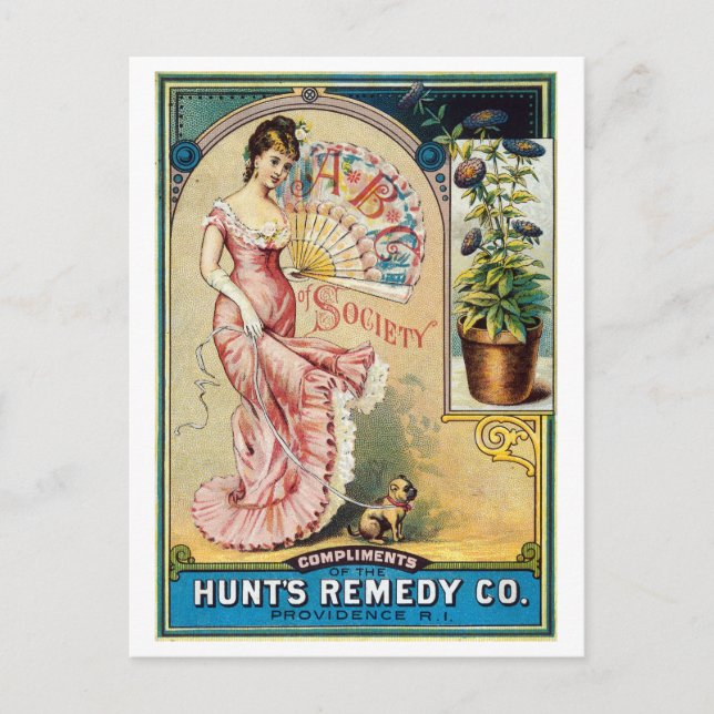 Vintage Hunt's Remedy Company Advertisement Vykort (Framsida)