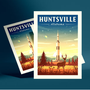 Vintage Huntsville Alabama Vykort