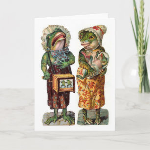 Vintage - Hurdy Gurdy Frogs Kort