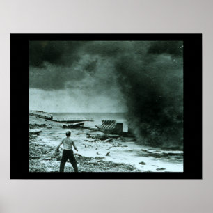 Vintage Hurricanevåg Poster