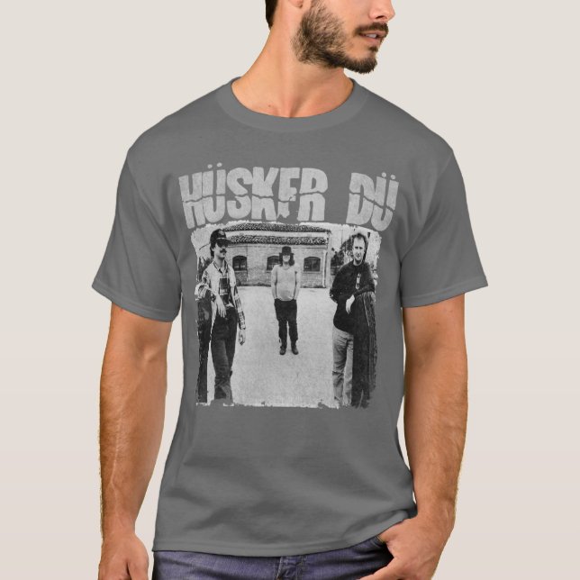 Vintage Husker Du retro T Shirt (Framsida)