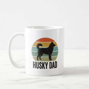 Vintage Husky Pappa Retro Hund Vektor Design_1 Kaffemugg