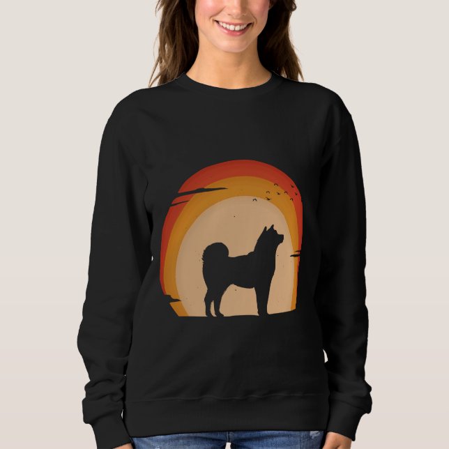 Vintage Husky Sunset T Shirt (Framsida)