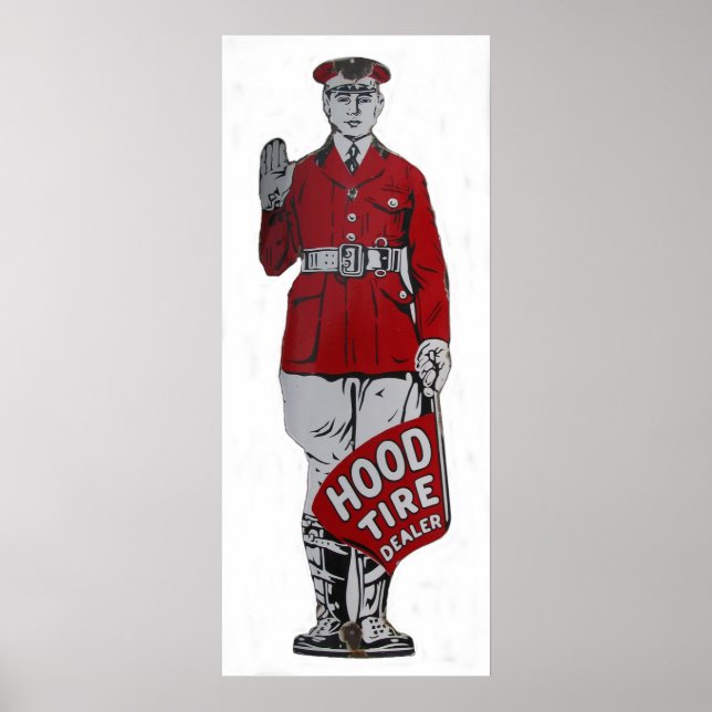 vintage huva däck-återförsäljare poster (Framsidan)