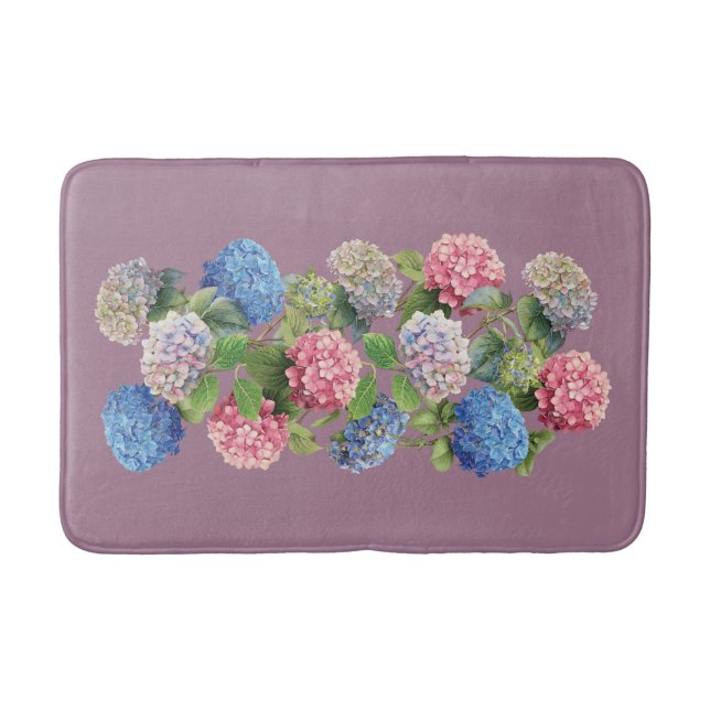 Vintage Hydrangea Baddruk Badrumsmatta (Framsidan)