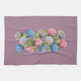 Vintage Hydrangea Blommotiv Kökshandduk