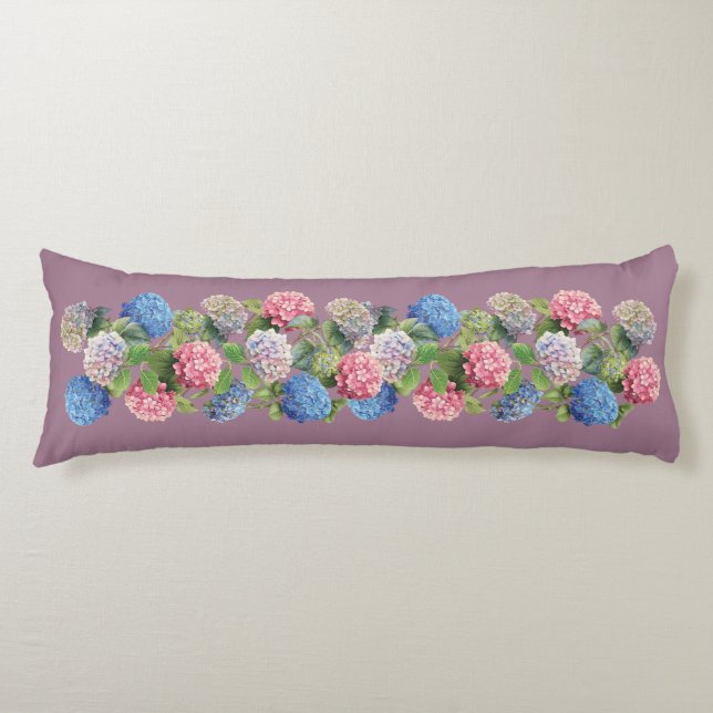 Vintage Hydrangea Body Pillow Kroppskudde (Framsidan)