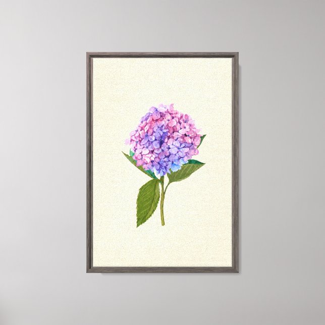 Vintage Hydrangea Canvastryck (Framsida)