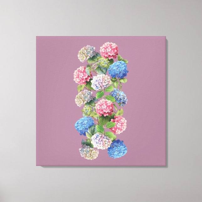 Vintage Hydrangea Stretched Canvas (Framsida)