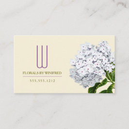 Vintage Hydrangeas Florist Visitkort
