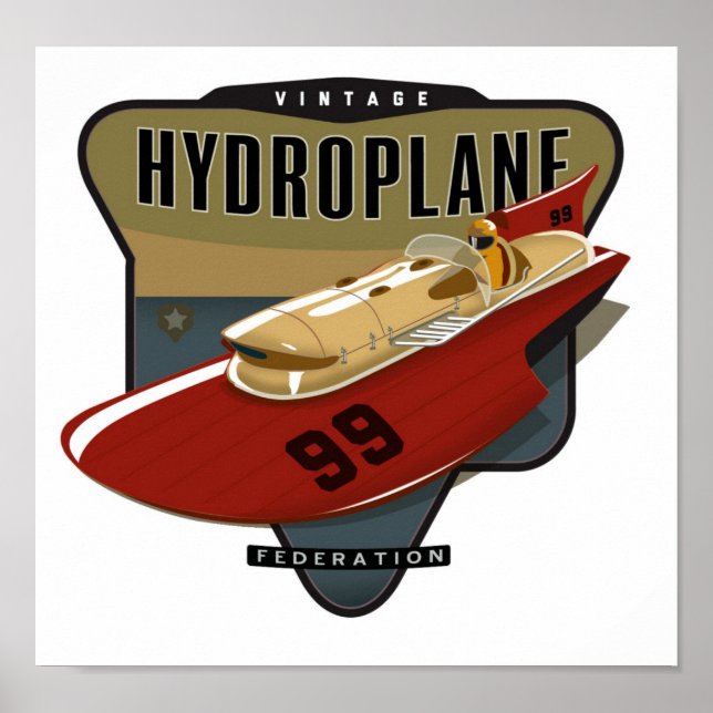 Vintage Hydroplane Federation Poster (Framsidan)