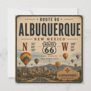 Vintage hyllning till Albuquerque-siluettens skyli
