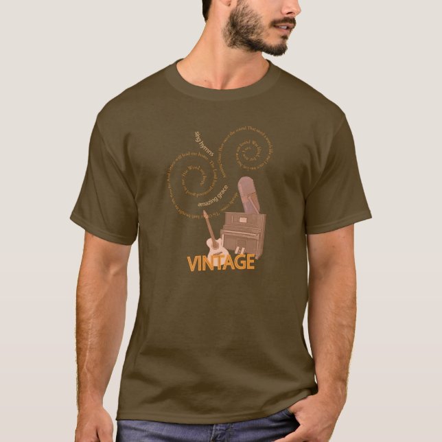 Vintage Hymns-Shirt T Shirt (Framsida)
