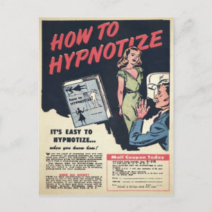 Vintage Hypnotize Annons Vykort