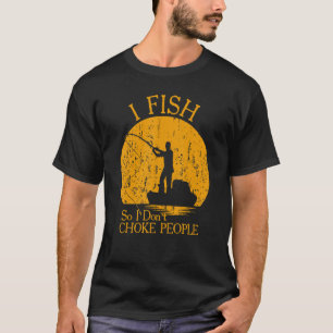 Vintage I fiskar så att jag inte väljer People Ord T Shirt