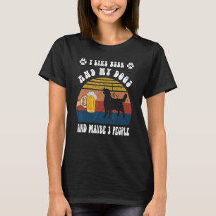 Vintage I gillar Beer & Golden Retriever Hundar & T Shirt